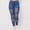 Blue Plus Size Ripped Leggings Clearance, variant on Ripped Leggings for Women High Elastic Waist Long Pant Distressed Classic Ripped Joggers Cutout Yoga Pants