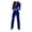 Blue, variant on Joernso Women Jumpsuit V Neck High Waist Polyester Long Pants Office Romper for Daily Wear