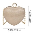 thumbnail image 3 of Heart Shaped Evening Clutch Bag For Women Chain Shoulder Handbag Rhinestone Party Purse Compact Formal Bag For Wedding Prom Dinner Event Stylish Mini Crossbody Handbag Black Gold Silver, 3 of 6