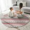 thumbnail image 3 of Red and White Christmas Striped Pattern Round Blanket,Comfortable Soft Flannel Throw Blanket,All Season,Warm Lightweight Blankets for Sofa Bed Couch Living Room Chair 47"x47", 3 of 5