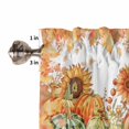 thumbnail image 5 of Valances for Windows Fall Thanksgiving Rod Pocket Cafe Window Treatments Valance Curtains for Kitchen Bathroom Laundry Basement Windows 42"x12", 5 of 6