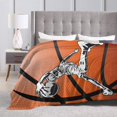thumbnail image 6 of Basketball Blanket for Women Men, Cool Basketball Themed Design Printed Throw Blankets for Teens Adults Lap, Couch Bed, Warm Soft Cozy Blanket, 60"x 80", 6 of 6
