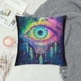 thumbnail image 2 of Orinice Rainbow Graphic Decorative Cushion Throw Pillow Cover for Home Couch Living Room Bed Sofa Square Short Plush 1PC 24x24in, 2 of 5