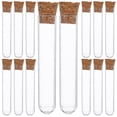 thumbnail image 3 of KAKOWELY test tubes 20pcs Plastic Disposable Test Tubes Clear Test Tubes with Cork Stoppers for Scientific Lab Experiments Party Favors Salt Candy Storage Plant, 3 of 5