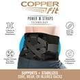 thumbnail image 4 of Copper Fit Power Core Back Support With Power X Straps & Adjustable Lumbar Support, Waists 28" - 36", Small/Medium, 4 of 6