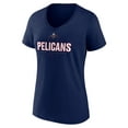 thumbnail image 2 of Women's Zion Williamson Navy New Orleans Pelicans Behind The Back Name & Number V-Neck T-Shirt, 2 of 3