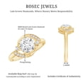 thumbnail image 5 of Rosec Jewels Certified Lab Grown Diamond 8mm Round Engagement Ring - EF-VS Quality - Ready To Gift, 10K Yellow Gold, US 5.00, 5 of 8