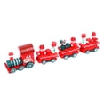 thumbnail image 1 of Adorno de estatua de tren de Navidad de madera, artesanías coleccionables, figuras de trenes para Rojo, 1 of 9