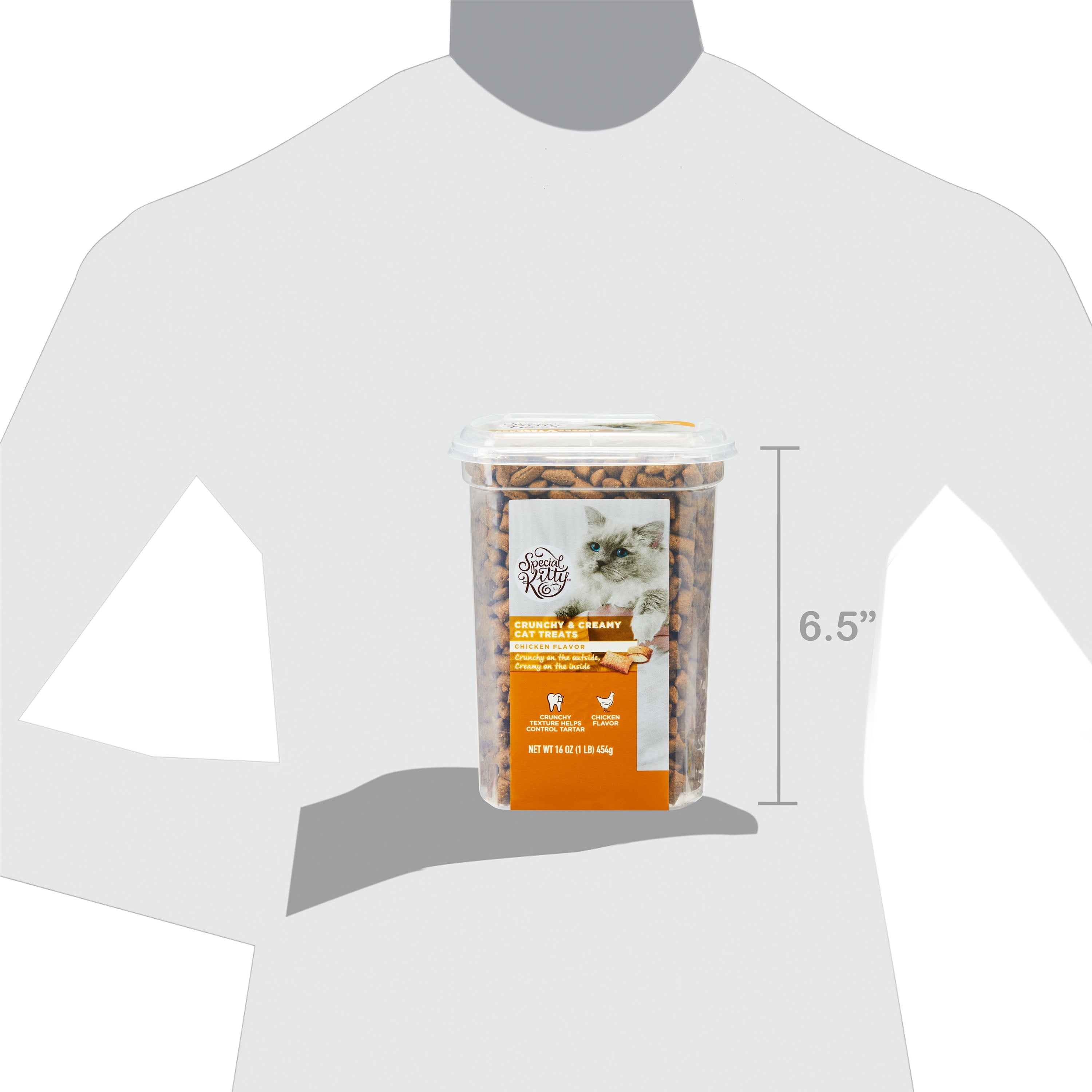 Special Kitty Crunchy and Creamy Cat Treats Chicken Flavor, 16 oz (3 Pack)