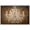 WHITE, variant on wall26 Framed Canvas Print Wall Art Fancy Brown Pattern White Crystal Chandelier Decorative Lights Digital Art Realism Contemporary Chic Relax/Calm for Living Room, Bedroom, Office - 24"x36"