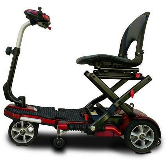 EV Rider TRANSPORT PLUS Folding Travel Mobility Scooter SLA Batteries (Burgundy)