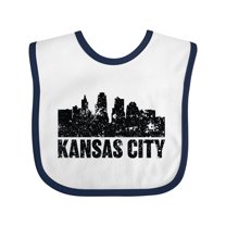 Inktastic Kansas City Skyline Grunge Boys or Girls Baby Bib