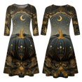thumbnail image 5 of Womens Halloween Dress Pumpkin Skeleton Ghost Funny Scary Quick-Dry Lightweight Retro Halloween Clothing, 5 of 7