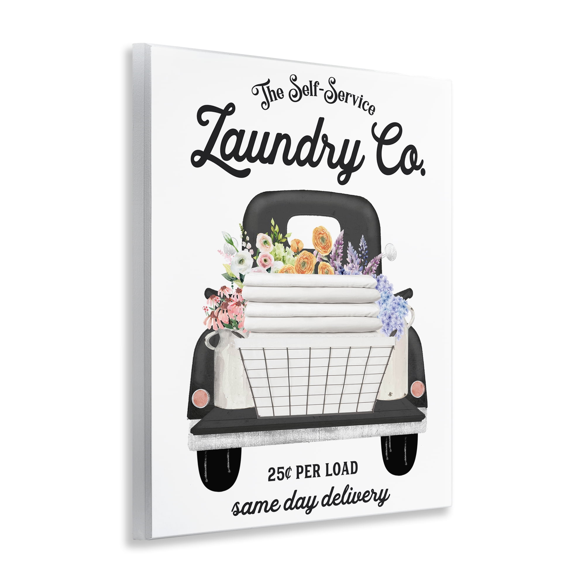 Laundry Service Truck Wall Plaque Art, design by Lettered and Lined