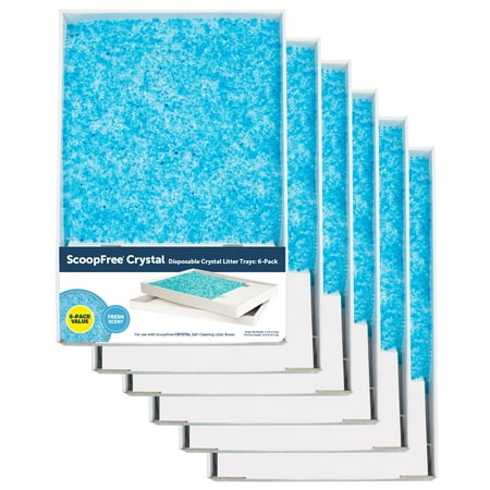 UPC: 0729849143777 | PetSafe ScoopFree Complete Replacement Blue Crystal Litter Tray  6-Pack Easy Cleanup with Disposable Tray Includes Leak Protection and Low Tracking Litter