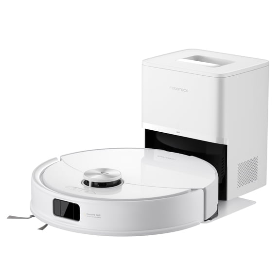 Q10 VSF  13. 9 in. Robotic Vacuum and Mop with Smart Navigation Auto Lifting Mop Multi-Surface in White