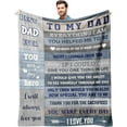 thumbnail image 1 of LHSHID Dad Blanket from Daughter/Son Birthday Gifts for Dad Dad Gifts Gifts for Dad Who Wants Nothing Father Gifts Best Dad Ever Gifts Dad Birthday Gift Ideas for Daddy 60"x80", 1 of 7