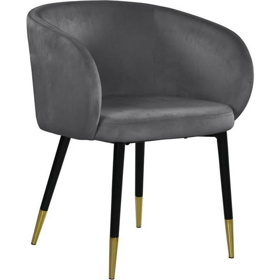 Pemberly Row Modern / Contemporary Velvet Dining Chair in Gray