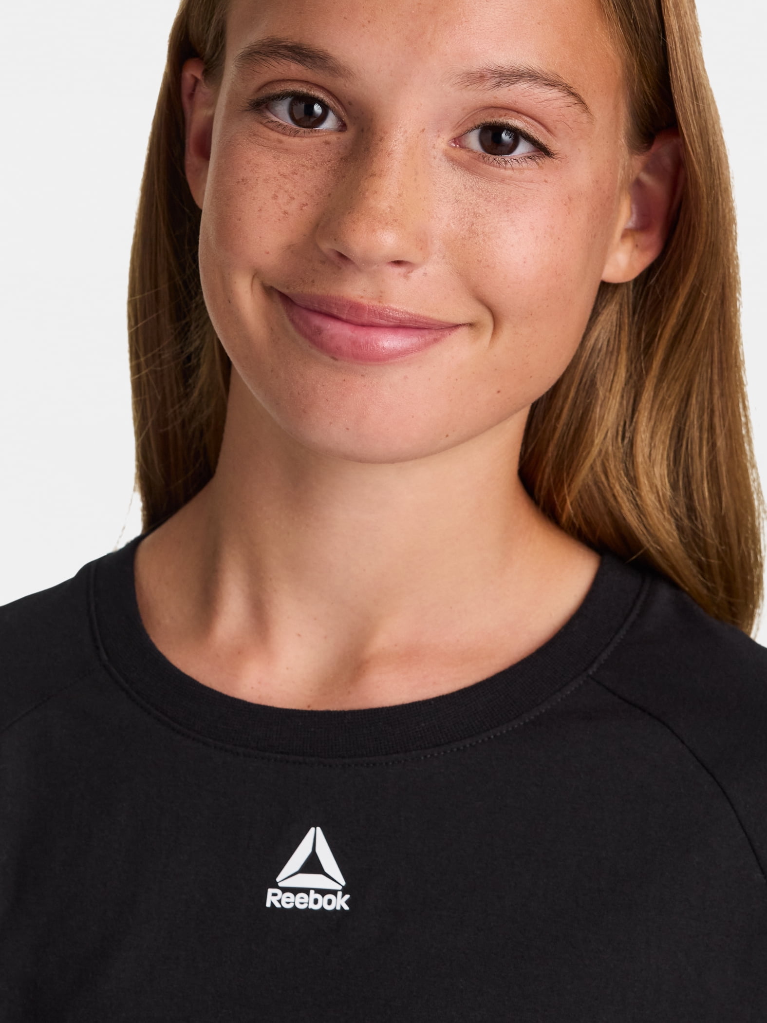 Reebok Girl’s Athletic Boxy Short Sleeve Graphic T-Shirt, Sizes 4-18
