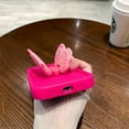 thumbnail image 5 of Cute Solid Color Phone Case with Butterfly Wing Holder for iPhone Compatible with iPhone 15 Pro Max, Sakura Pink, 5 of 8