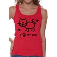 thumbnail image 1 of Awkward Styles Cat T-Shirt I Love My Cat Tank Tops for Women, 1 of 4