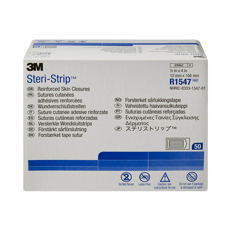 3M™ Steri-Strip™ Reinforced Adhesive Skin Closures R1547, 12 mm x 100 mm