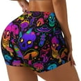 thumbnail image 2 of Magic Psychedelic Mushrooms Skull Workout Shorts For Women Scrunch Butt Lifting Yoga Gym Seamless Booty Biker Shorts X-Large, 2 of 9
