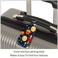 thumbnail image 3 of Square 2Pack PU Leather Stars Planets with Rockets Cruise Luggage Tag with Privacy Cover and Name ID Tag for Travel Handbags Backpacks Luggage Tags, 3 of 6