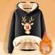 thumbnail image 2 of WILLBEST Sudadera de Mujer Womens Casual Plus Velvet Christmas Series Printed Long Sleeve Hooded Sweatshirt 674 Mediana, 2 of 4