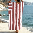 thumbnail image 4 of Uscallm Women Plus Size V Neck Sleeveless Boho Striped Flowy Beach Maxi Dress Loose Long Dresses for Summer Vacation, Wine S, 4 of 7