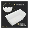 thumbnail image 4 of Vault Series 59 in. x 30 in. Flat Bottom Acrylic Freestanding Soaking Bathtub with Center Drain, Matte Black Faucet, 4 of 9