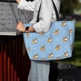 thumbnail image 7 of KLL Cute Cartoon Corgi Print Large Beach Tote Bag Women Waterproof Sandproof Zipper Beach Tote Bag for Pool Gym Grocery Travel with Wet Pocket, 7 of 7