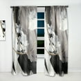 thumbnail image 2 of Designart 'Glam Fractal Arcs II' Modern Curtain Panel, 2 of 5
