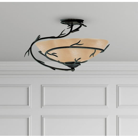 Twigs 1 Light Semi-Flush with Bronze Finish