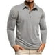 thumbnail image 2 of Blusa y camisa de manga larga con cuello vuelto para hombre, color liso, informal, de moda, para negocios, con botones y solapa, de poliéster., 2 of 9