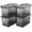 Black, variant on 4 Pack 7 Quart Clear Black Storage Bins with Latching , Stackable Plastic Storage Containers for Closet, Pantry & Garage Organization