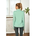 thumbnail image 5 of icyzone Quarter Zip Running Tops Long Sleeve Shirts for women, 5 of 6