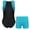 Blue Green, variant on Boys Sleeveless Gymnastics Leotard with Shorts Set Dance Gym Workout Jumpsuit 6-16 Purple&Black 8