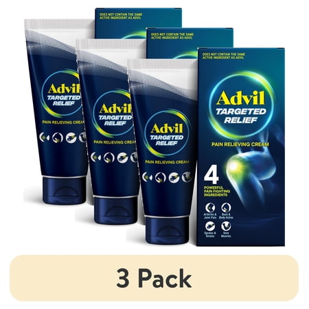 (3 pack) Advil Targeted Relief Pain Relieving Cream, Up to 8 Hours of Powerful Relief - 2.3 Oz