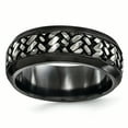 thumbnail image 1 of Edward Mirell Black Ti & Titanium Beveled Casated 9mm Band Size 9.5, 1 of 4