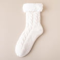 thumbnail image 2 of Nestiefly Womens Slipper Socks with Grips Winter Warm Fuzzy Fluffy Thick Thermal Fleece Cabin Indoor Socks White, 2 of 7