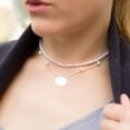 thumbnail image 2 of White Cultured Freshwater Pearl Choker Necklace Sterling Silver, 2 of 2