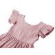 thumbnail image 3 of Vestido Dutebare rosa de algodón y lino con volantes Halter 120 (5-6T), 3 of 6