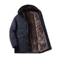 thumbnail image 6 of Men's Long Sleeved Winter Coats Warm Water Resistant Puffy Hooded Windbreaker Insulated Thicken Jackets with Hood, 6 of 8