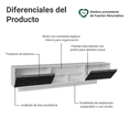 thumbnail image 4 of Mueble Mesa Para Tv Rack Madesa Glamy 2 Puertas Hasta 80 BN1, 4 of 10