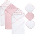 thumbnail image 4 of Set de Toallas para Bebé con Capucha y 6 Piezas, Moño Rosa, 4 of 5