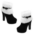 thumbnail image 1 of FELTECHELECTR Zapatos de plataforma de tacón alto con cremallera y cierre de cremallera para mujer, 1 of 2