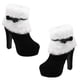 thumbnail image 1 of FELTECHELECTR Zapatos de plataforma de tacón alto con cremallera y cierre de cremallera para mujer, 1 of 2