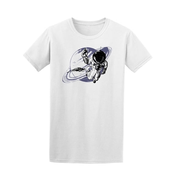 Drawn  Of Astronaut And Space  Tee Men's -Image by Shutterstock