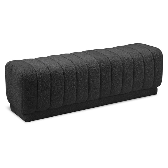 Meridian Furniture Heathrow Black Ottoman/Bench